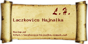 Laczkovics Hajnalka névjegykártya