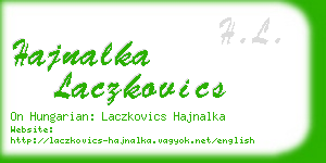 hajnalka laczkovics business card